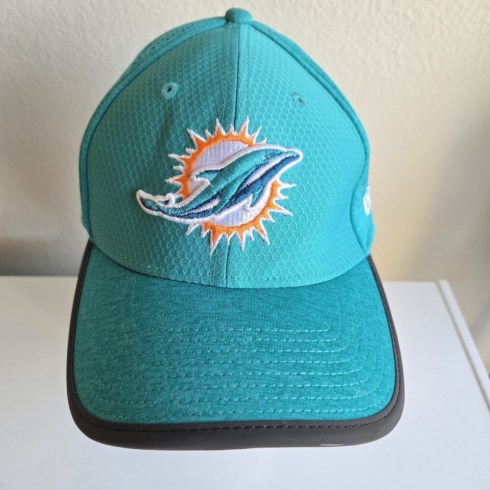 Miami Dolphins New Era 39Thirty Embroidered Fitted Cap Size Medium/Large Stretch